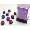 Set de 36 dés 6 Gemini Bleu Violet/Or
