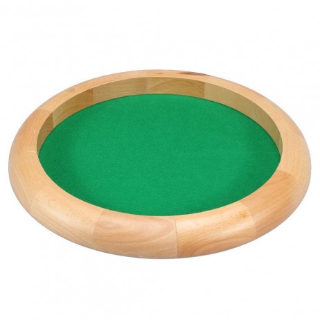 Piste de Dés 30cm Hêtre + 6 Dés en Bois