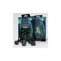 Set de Dés Noir & Vert L'Appel de Cthulhu 