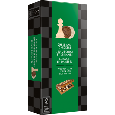 Jeu d'Échecs et de Dames Pliable