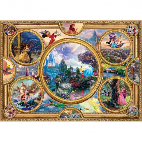 Puzzle 2000p Kinkade Disney dreams