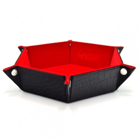 Piste de dés pliable Hexagonale Rouge