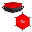 Piste de dés pliable Hexagonale Rouge